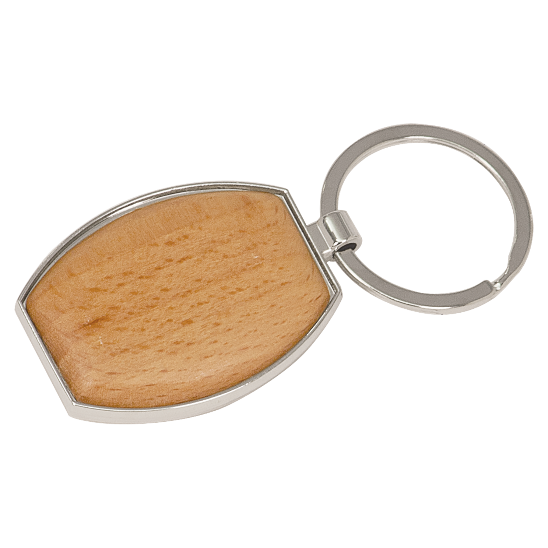 1 1/2" x 1 15/16"/Wood Laserable Oval Keychain