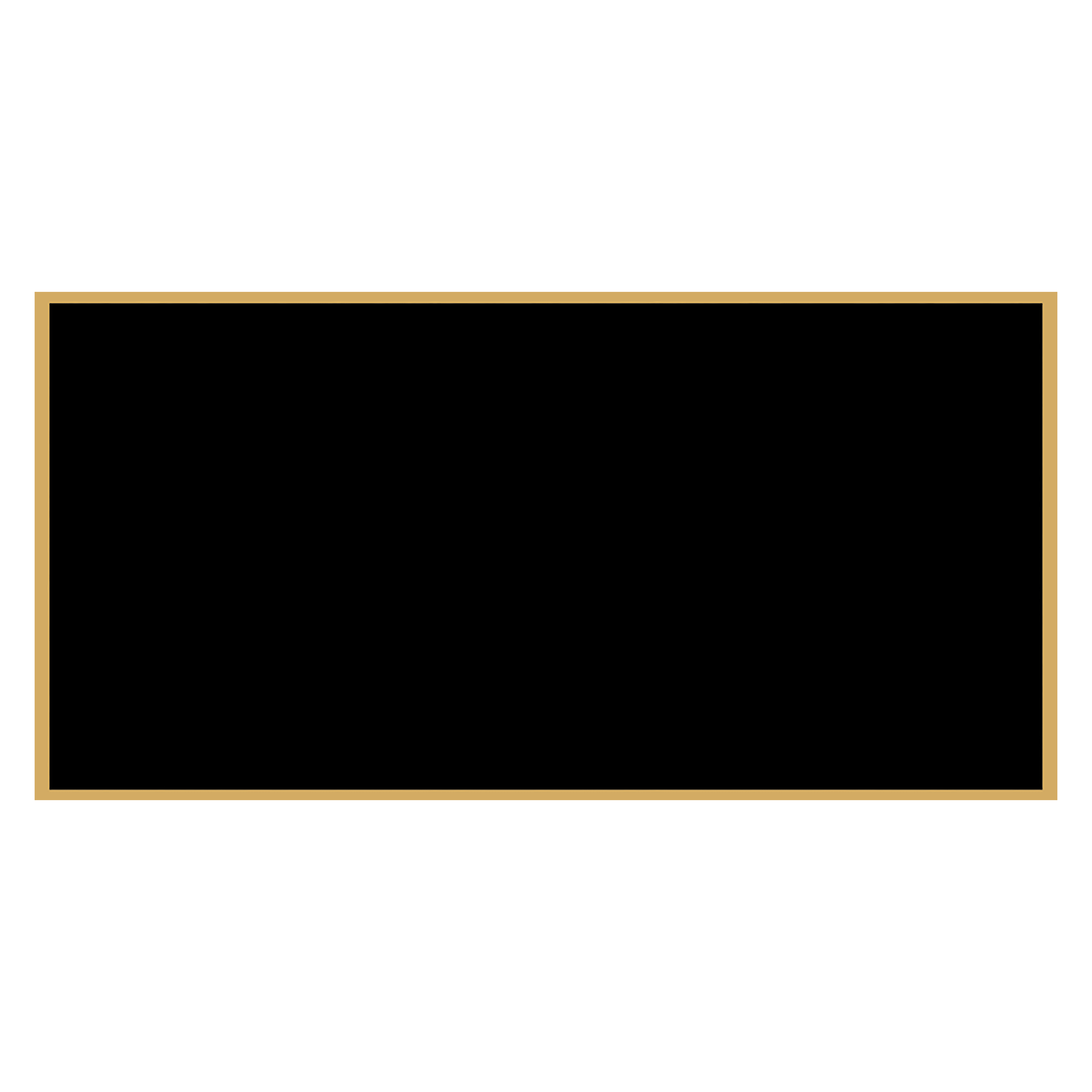 1 1/2" x 3" Black Laserable Brass Plaque Plate