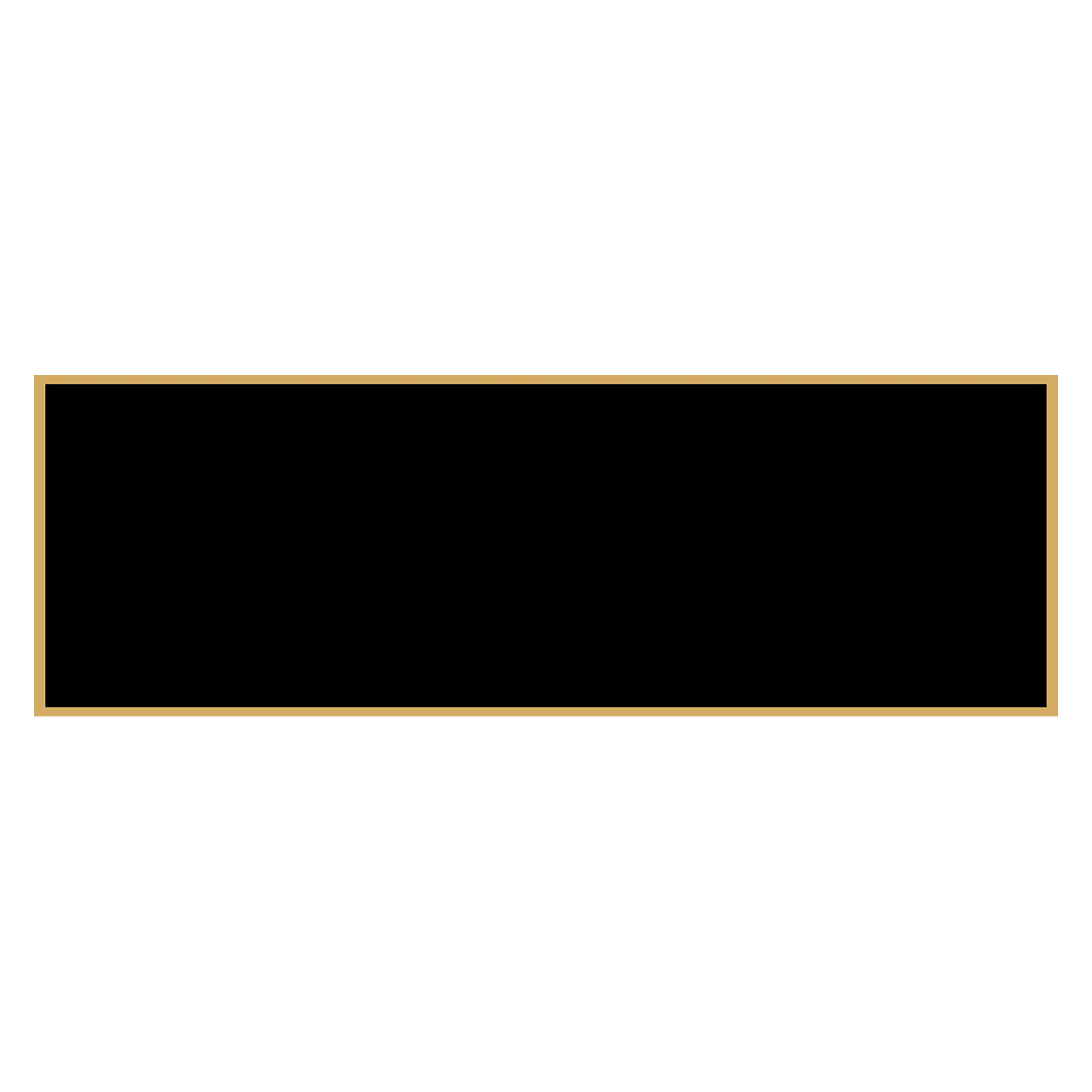 1 1/16" x 3 1/16" Black Laserable Brass Plaque Plate with Border