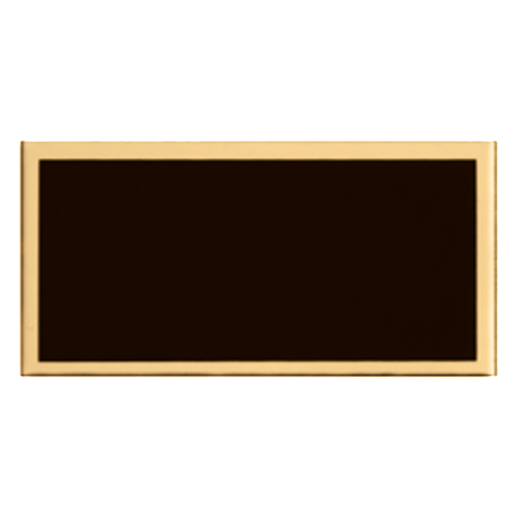 1 1/2" x 3" Laserable Aluminum Black Plate with Gold Border