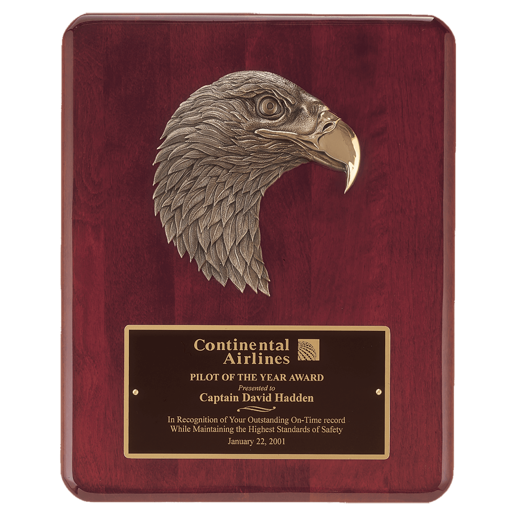 10 1/2" x 13" Rosewood Piano Finish with Bronze Eagle Head Casting